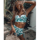 Bikini Push up 2019 Sexy Women Swimsuit Striped Patchwork  Plus Size Swimwear Female Bandage Biquini Bathing suit Women