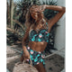 Bikini Push up 2019 Sexy Women Swimsuit Striped Patchwork  Plus Size Swimwear Female Bandage Biquini Bathing suit Women
