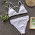 High Waist Bikini Push Up Triangle Swimsuit Buckle Swimwear