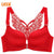 Front Closure Bra Butterfly Adjustable Plus Size Push Up Bra