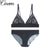 CINOON Women sexy underwear bra embroidery lingerie set thin lace bra transparent ultra-thin temptation push up bra set