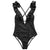 CUPSHE Burgundy Heart Attack Falbala One-piece Swimsuit Women Ruffle V-neck Monokini 2019 New Girls Beach Bathing Suit Swimwear