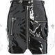 Women Slim Split Zipper With Metal Button Mini Skirt