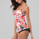 Tankini Set Women Swimsuits Retro Floral Print Swimwear