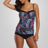 Tankini Set Vintage Floral Print Swimsuit Padded Swimwear
