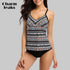 Tankini Set Two Piece Swimwear Vintage Floral Printed Swimwear