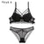 Black Bra Set Push Up Brassiere