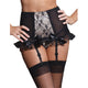 Floral Lace High Waist Sexy Garter Belt Fitness Plus Size