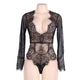 Bodysuit Long Lace Sleeve Plus Size Transparent Lace Bodysuit