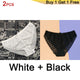 DERUILADY 2PCS Sexy Perspective Lace Panties Women Comfortable Cotton Bottom Panties Ladies Lingerie Low Rise Seamless Underwear