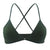 Wireless Triangle Crisscross Back V Neck Bras