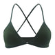 Wireless Triangle Crisscross Back V Neck Bras