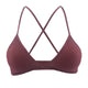 Wireless Triangle Crisscross Back V Neck Bras