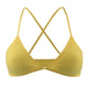 Wireless Triangle Crisscross Back V Neck Bras