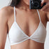 Wireless Triangle Crisscross Back V Neck Bras