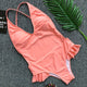 High Cut Swimwear Girls Swimsuit Push Up One-piece Suits