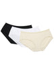 3 Pcs Casual Hipster Panty Set Solid Brief Underwear