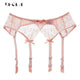 Stocking Garters Lace Embroidery Ultrathin Stocking Suspender Belt White Temptation