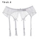 Stocking Garters Lace Embroidery Ultrathin Stocking Suspender Belt White Temptation