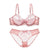 Fashion embroidery bras underwear women set plus size lingerie sexy C D cup Ultrathin transparent bra panties lace bra set black