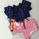 Floral Ruffled Hem Bikini Set Women Flora V-neck High-waisted Two Piece Swimsuit 2018 Girl Beach Bathing Suit Swimwear Biquinis