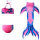 Girl's Mermaid Tail Kids Swimsuit Mermaid Bikini Cosplay Costume