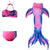 Girl's Mermaid Tail Kids Swimsuit Mermaid Bikini Cosplay Costume