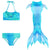 Girl's Mermaid Tail Kids Swimsuit Mermaid Bikini Cosplay Costume