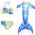 Girl's Mermaid Tail Kids Swimsuit Mermaid Bikini Cosplay Costume