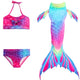 Girl's Mermaid Tail Kids Swimsuit Mermaid Bikini Cosplay Costume