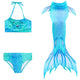 Girl's Mermaid Tail Kids Swimsuit Mermaid Bikini Cosplay Costume