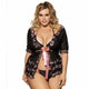 Plus Size Babydoll Short Sleeve Erotic Sex Babydoll Valentine Lingerie