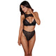 High Waist Sexy Lingerie Set Solid Seamless Brief Set