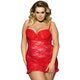 Valentines Day Gift Women Sleepwear Floral Lace And Mesh Plus Size