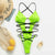 Halter neon bikini deep v-neck bathing suit women monokini String sexy swimsuit one piece bodysuits High cut swimwear women 2019