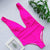 Halter neon bikini deep v-neck bathing suit women monokini String sexy swimsuit one piece bodysuits High cut swimwear women 2019