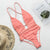 Halter neon bikini deep v-neck bathing suit women monokini String sexy swimsuit one piece bodysuits High cut swimwear women 2019