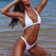 Triangle Bathing Suit Thong High Cut Bikinis Set Swimwear