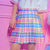 High Waist Casual Rainbow A-Line Skirt Cute