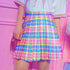 High Waist Casual Rainbow A-Line Skirt Cute