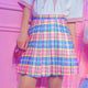 High Waist Casual Rainbow A-Line Skirt Cute