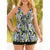 High Cut Swimdress Plus Size Tankini Swimsuits Floral Print