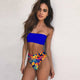 High Leg Bandeau bikini set Swimwear female two pieces swimsuit High Waist Bikini Women Bathing Suit biquini