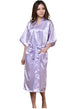 Women Silk Rayon Robe Sexy Long Nightgown Plus Size