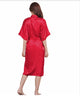 Women Silk Rayon Robe Sexy Long Nightgown Plus Size