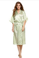 Women Silk Rayon Robe Sexy Long Nightgown Plus Size