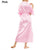Women Silk Rayon Robe Sexy Long Nightgown Plus Size