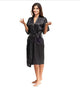 Women Silk Rayon Robe Sexy Long Nightgown Plus Size