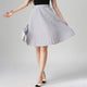 Chiffon Vintage Knee Length Elastic Waist Skirt