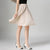 Chiffon Vintage Knee Length Elastic Waist Skirt